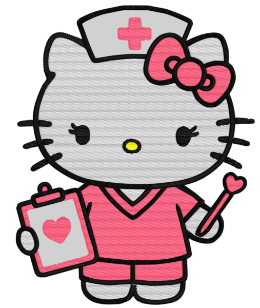 Hello Kitty Nurse Embroidery File