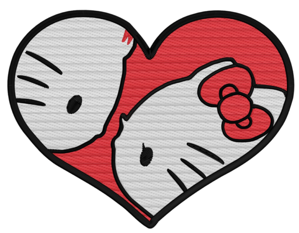 Hello Kitty Love Embroidery File