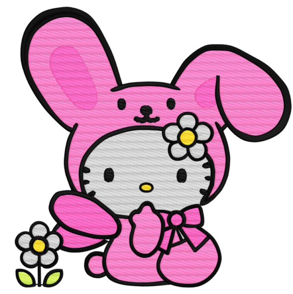 Hello Kitty Easter Embroidery File